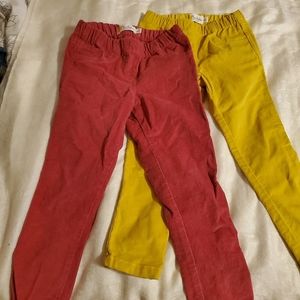 2 mini Boden corduroy pants 4yr ...super fall chic
